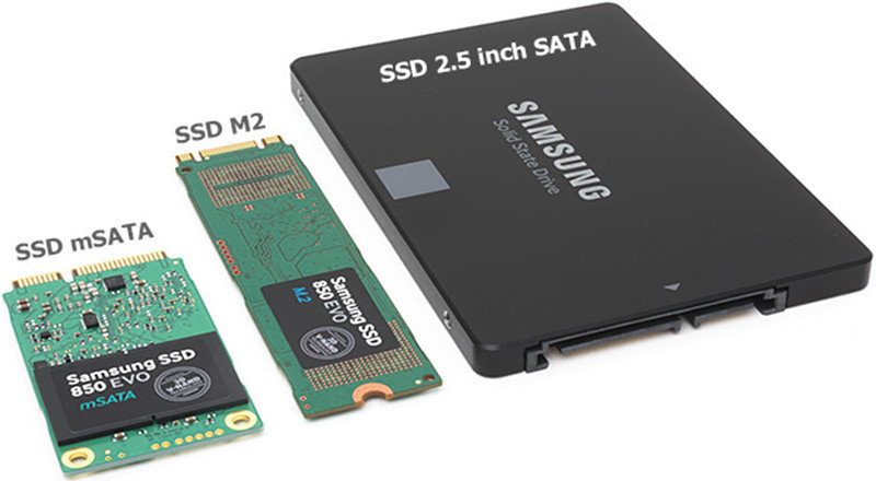 Phân Biệt Ổ Cứng SSD 2.5 inch, mSATA, 1.8 inch, M.2 SATA
