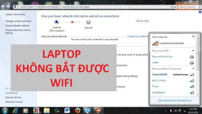 Cách sửa lỗi laptop không kết nối được wifi
