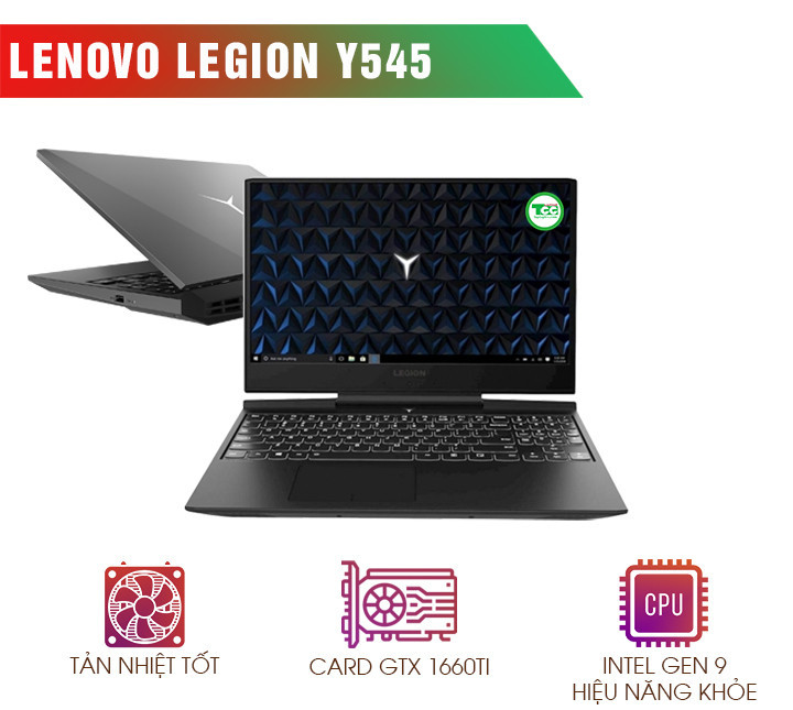 Lenovo Legion Y545 15.6 Gaming Laptop, i7-9750H, 16GB RAM, 1TB HDD + 512GB  SSD, NVIDIA GeForce GTX 1660Ti