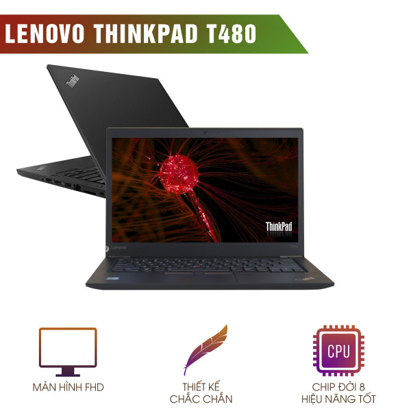 Laptop cũ Lenovo ThinkPad T480 - Core i5* 8250U - 8GB RAM - SSD 256GB - 14
