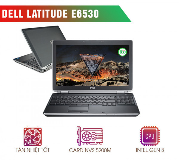 Laptop Cũ Dell Latitude E6530 i5 3320M | RAM 4G | SSD 120GB | 15.6'' HD | VGA RỜI NVIDIA NVS 5200M