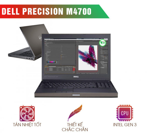 Laptop Cũ Dell Precision M4700 Core i7 3720M, RAM 8GB, SSD 256GB, FHD, K1000