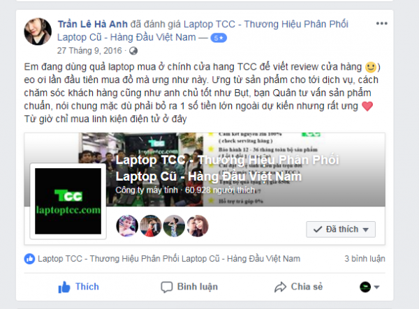 Vì sao nên chọn LAPTOP TCC