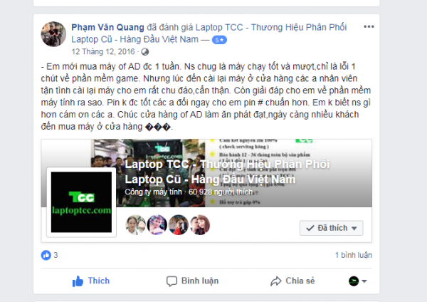 Vì sao nên chọn LAPTOP TCC