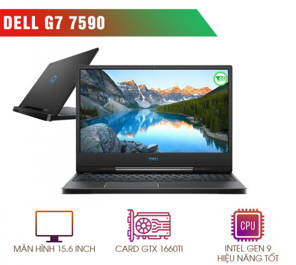 LAPTOP CŨ DELL G7 7590 I7 -9750H/ RAM 16GB/ SSD 512GB/ FULL HD/ GTX 1660TI