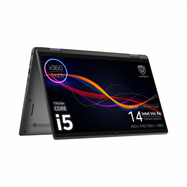 Dell Latitude 7420 (2in1) Gen 11th Core i7 1165G7, Ram 16GB, SSD 512GB, 14.0