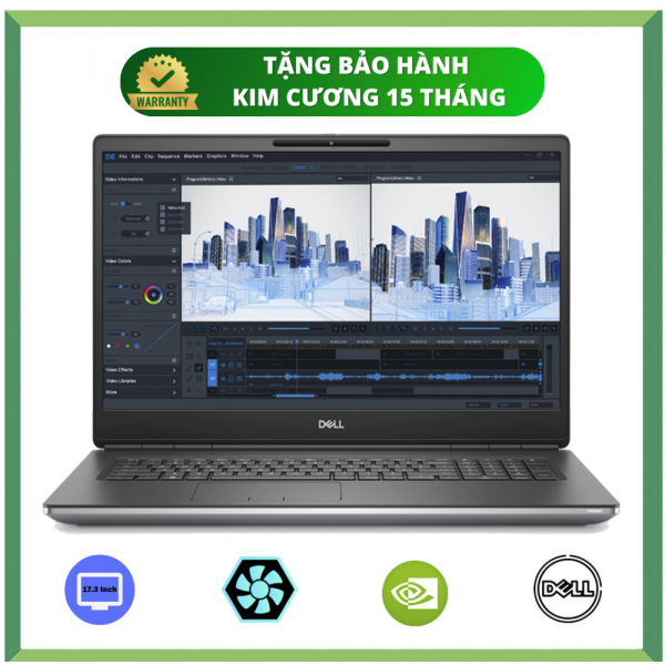 Dell Precision 7760 (2021) XEON W-11855M, Ram 32GB, SSD 512GB,  RTX A4000, Màn 17.3 FULL HD