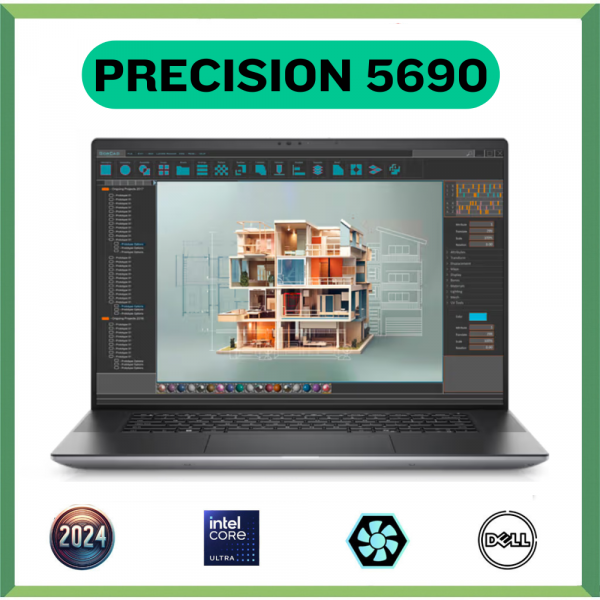 Dell Precision 5690 (Core Ultra 7 165H, RAM 64GB, SSD 1TB, RTX 3500 Ada, 4K)