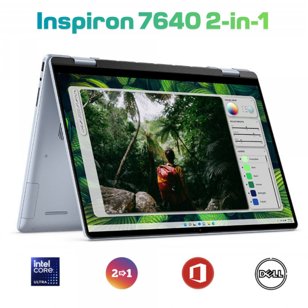 Dell Inspiron 16 7640 2 in 1 (2024) Core™ Ultra 5-125U, RAM 16GB, SSD 512GB, FHD+