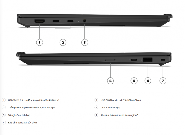[New] ThinkPad X1 Carbon Gen 14 Aura Edition ( Ultra 5 335, Ram 32GB, SSD 256GB, 14
