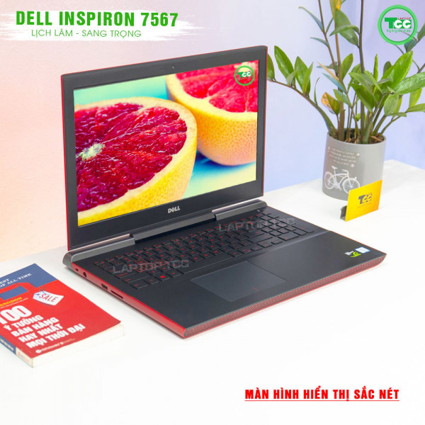 Laptop Cũ Dell Inspiron N7567  Core i5-7300HQ / Ram 8GB / SSD 128 + HDD 500GB / GTX 1050TI 4GB / Màn 15.6 FULL HD